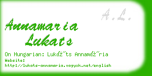 annamaria lukats business card